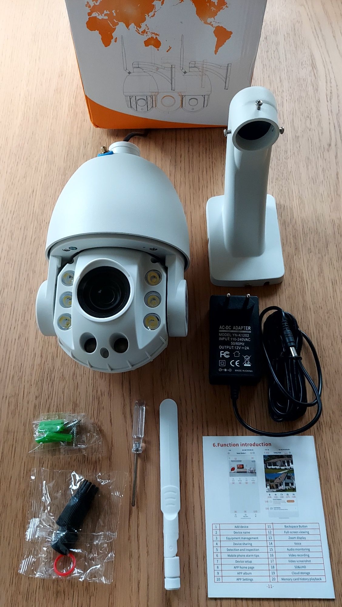 Kamera Zew WiFi POE 4K 4MP 50xzoom optyczny,Nightvision+KartaSD128GB4K