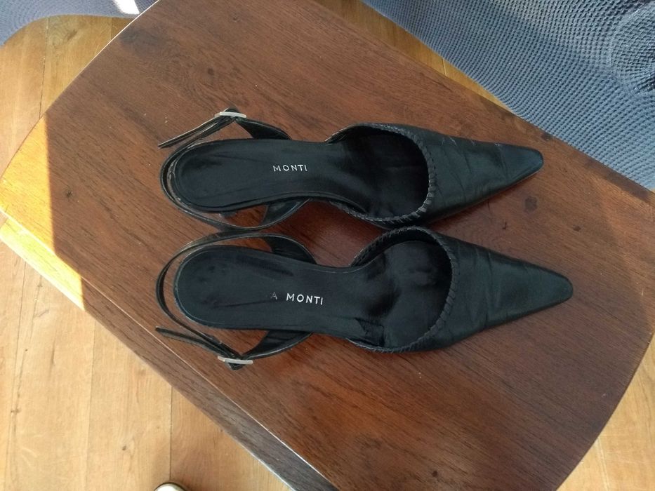 Czarne włoskie szpilki firmy Monti, rozm.38
