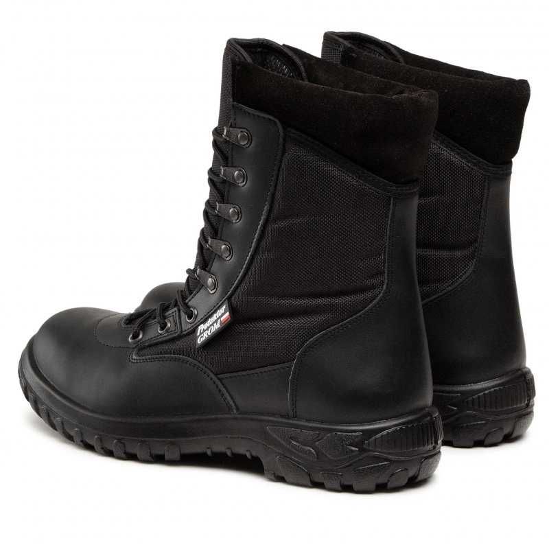 Buty Protektor GROM Czarne (wojskowe, harcerz)