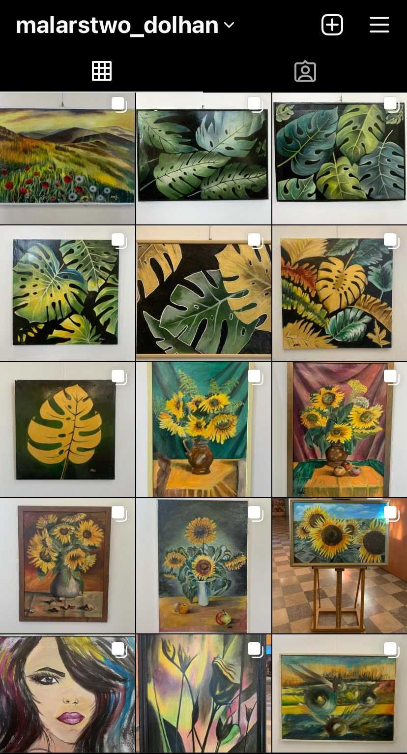 Obraz akrylowy na płótnie "Flora" Jerzy Dołhań (abstrakcja)