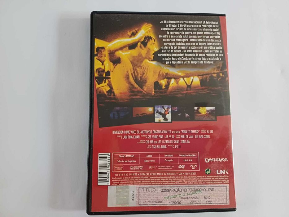 DVD - Fúria de combater/ Duelo de campeões, de Jet Li