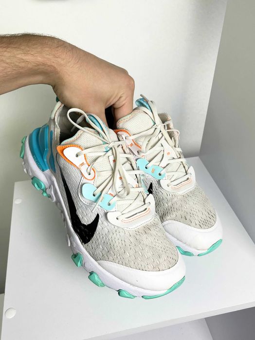 nike react vision gs white total orange як НОВІ!!! кросівки спортивні
