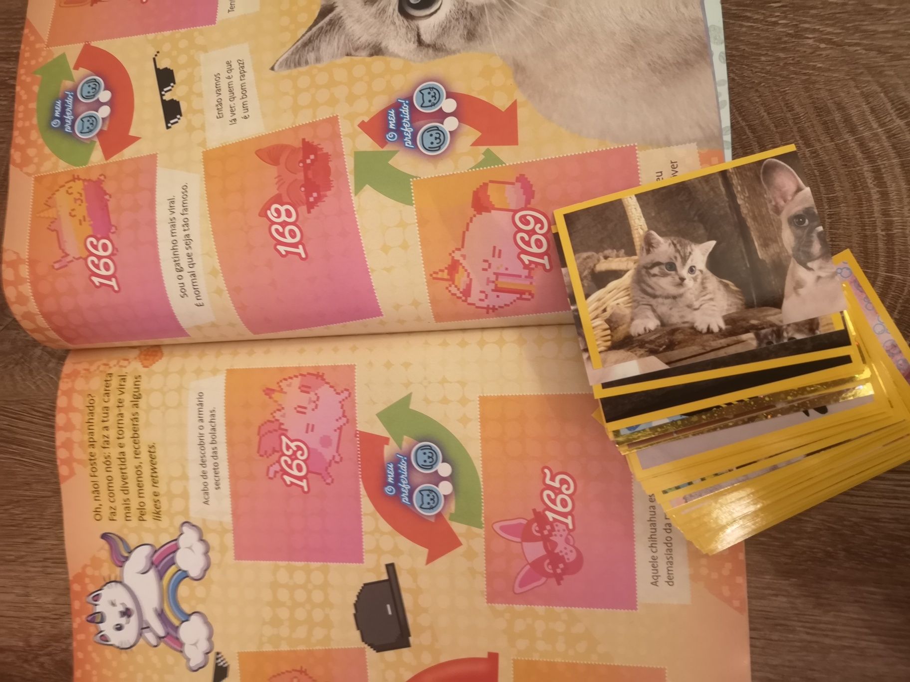 Cromos da coleção cães ou gatos