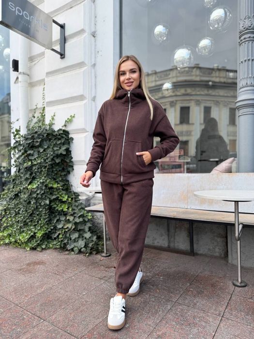 Вельветовий костюм на хутрі