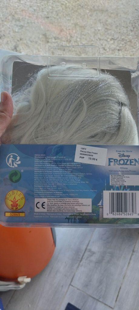 Peruca Elsa Frozen