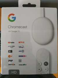 Google Chromecast HD 4.0, nowy Android Google TV Smart, bez pilota