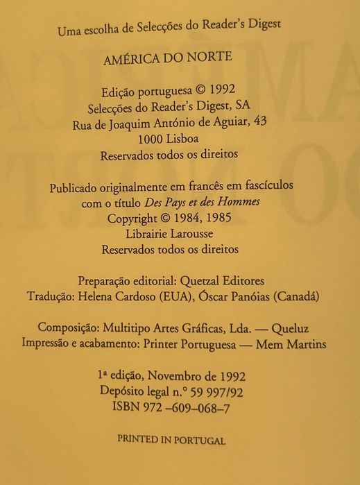 Selecções Reader's Digest - Países e Povos do Mundo - América do Norte