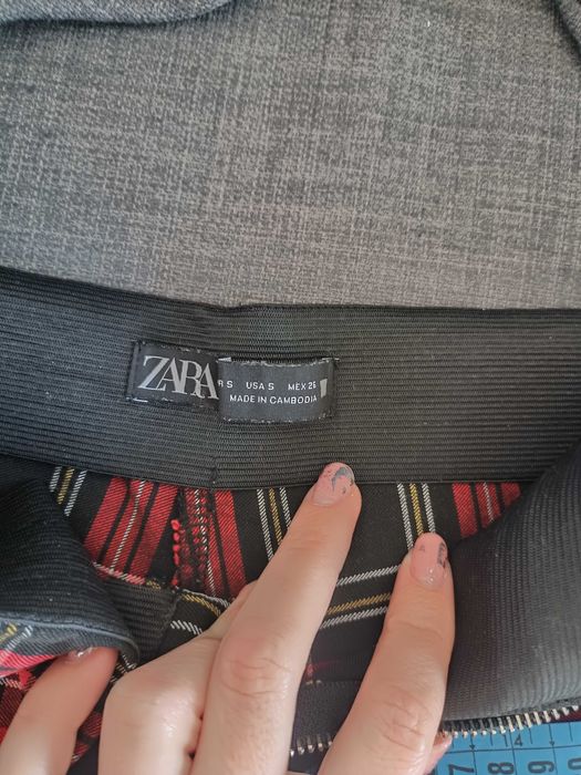 ZARA spodnie S damskie krata