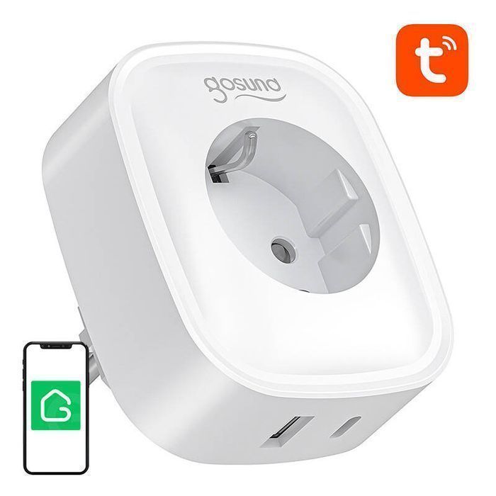 Inteligentne Gniazdko Wifi/Bluetooth Gosund Sp6 16A Usb-C 20W Tuya