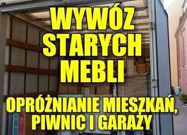 Opróżnianie sprzątanie mieszkań piwnic strychu itp. wywóz mebli-śmieci