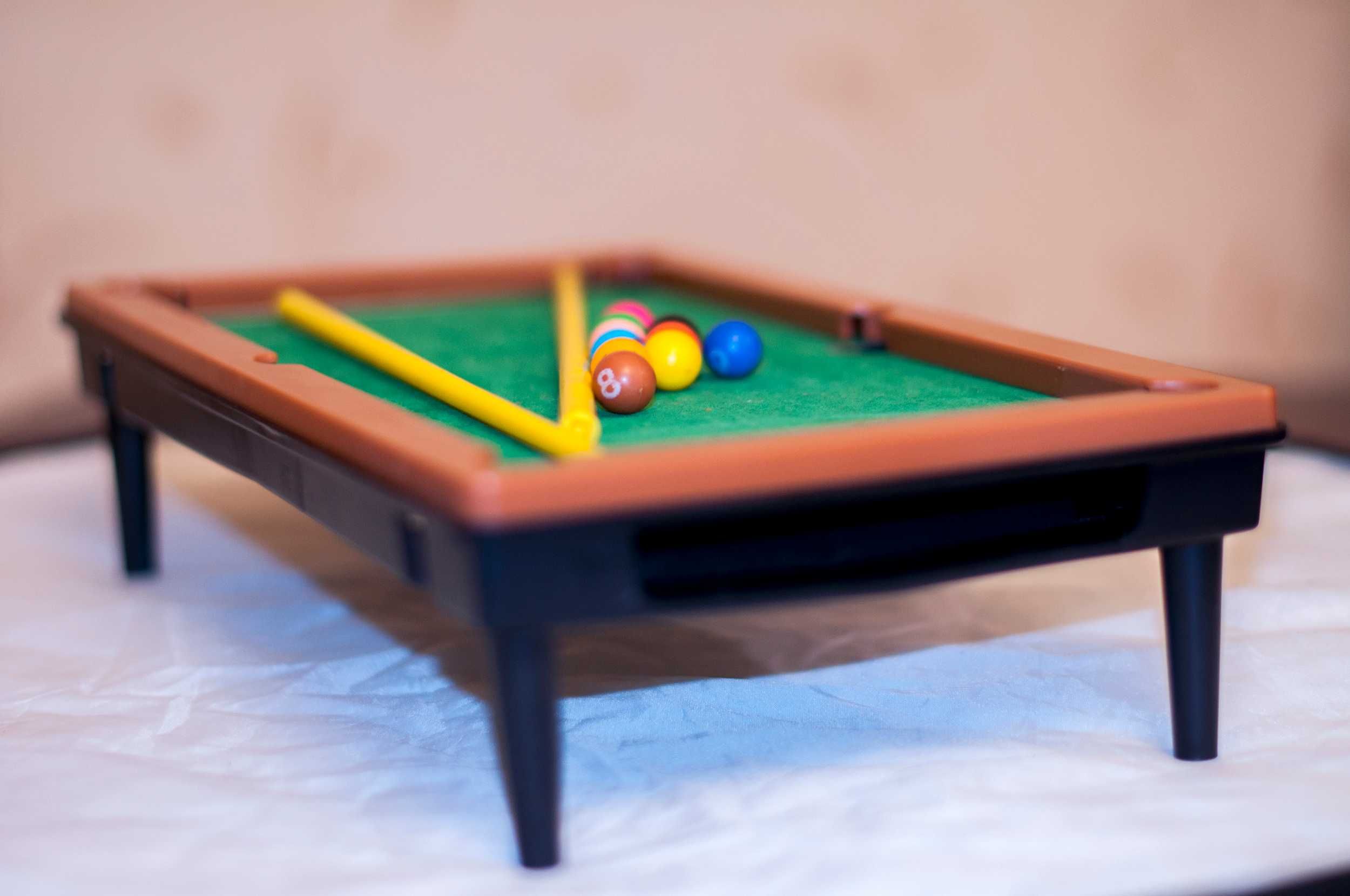 Mini Bilard Snooker Blat Pool Table gra niekompletna