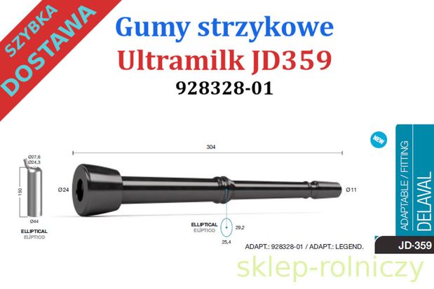 Gumy strzykowe Ultramilk JD359 11mm do dojarki MC11 MC-11 Alfa