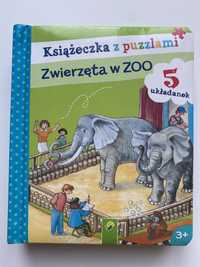 Książeczka z puzzlami  w zoo nowa
