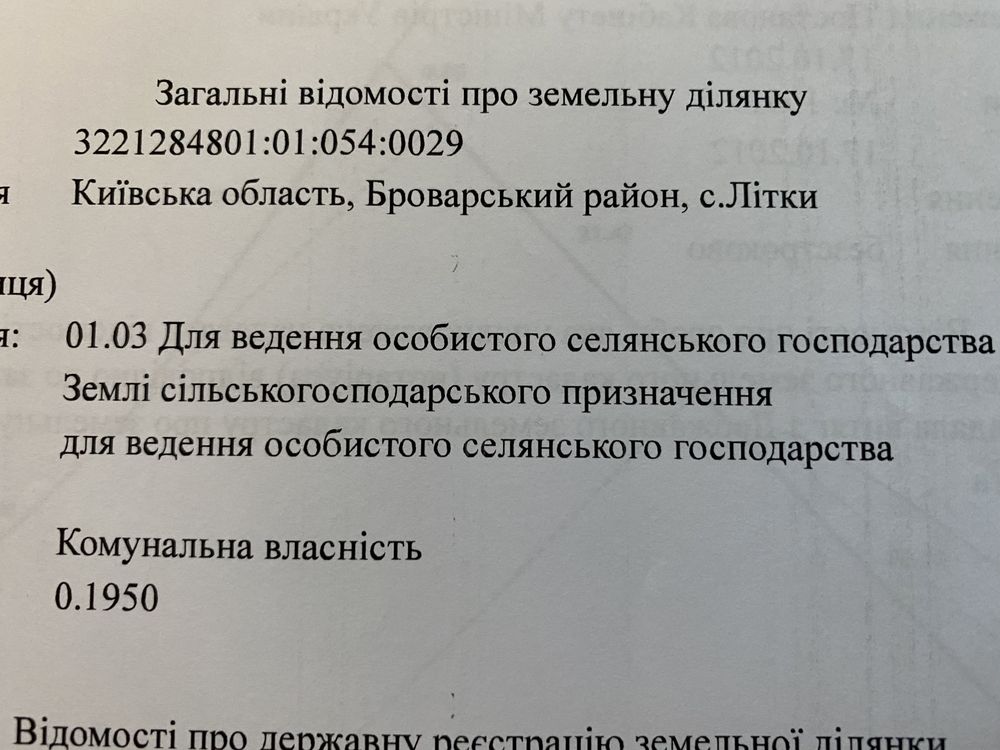 Земельна ділянка Літки