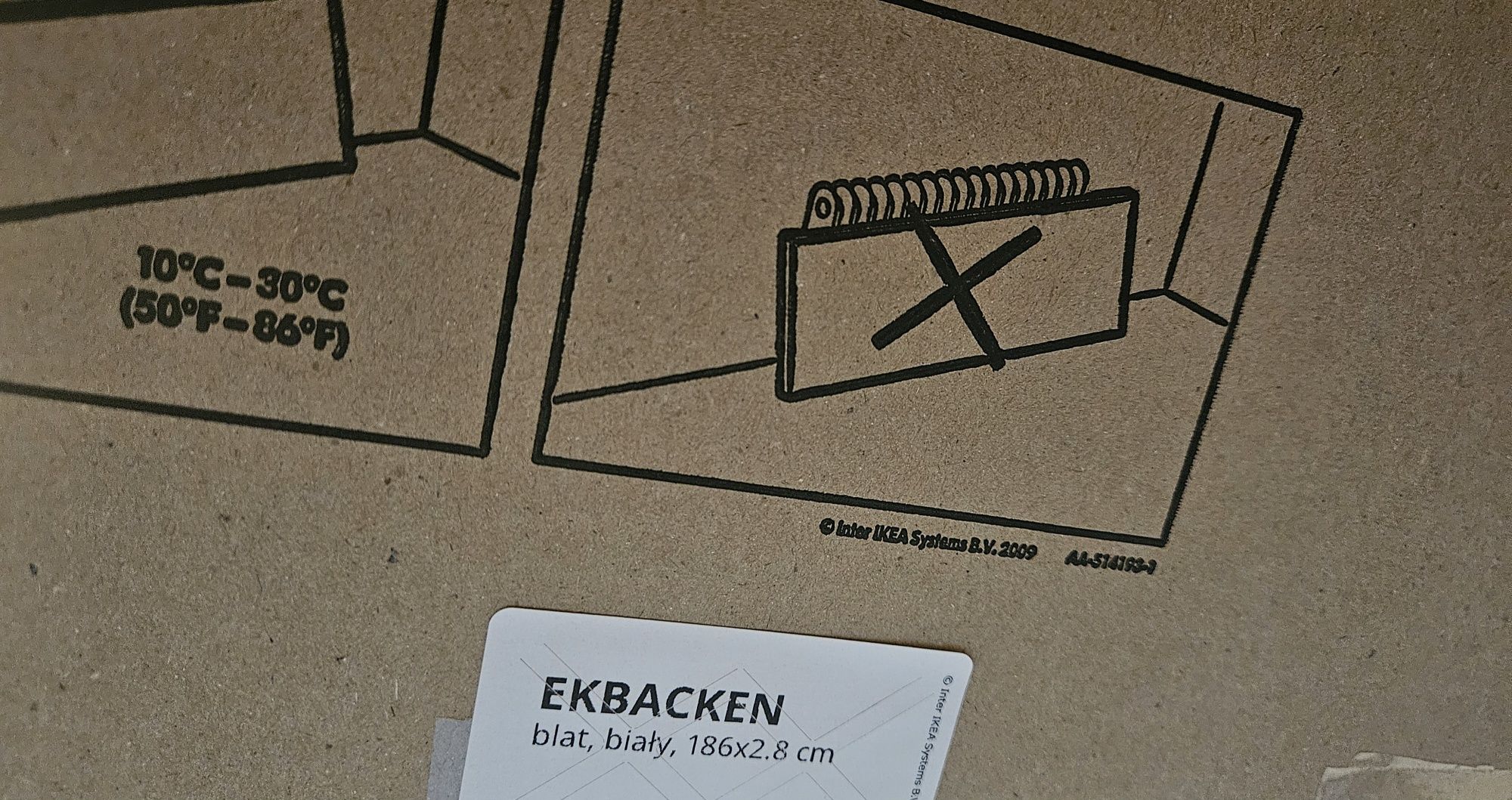 Nowy blat kuchenny EKBACKEN IKEA x3 186x2,8