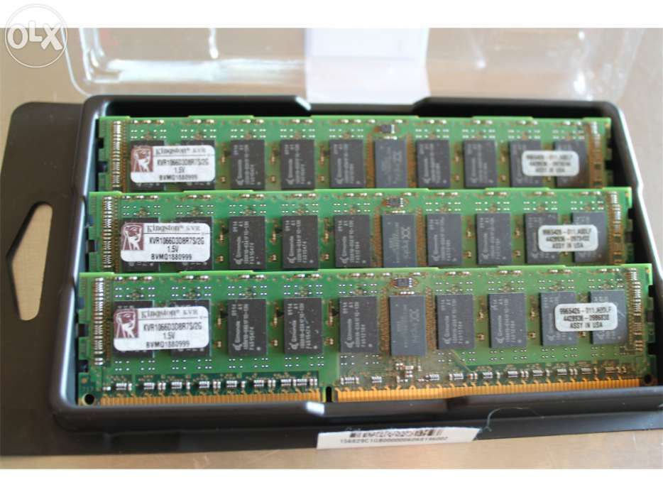 Memórias Kingston 3 módulos de 2Gb (6Gb) DDR3 SDRAM