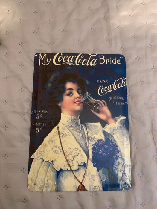 Szyld metalowy Dama z Coca Cola