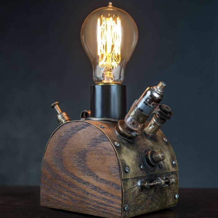 Настольная лампа Эдисона. Ручная работа. Metal Art. Уникальный подарок