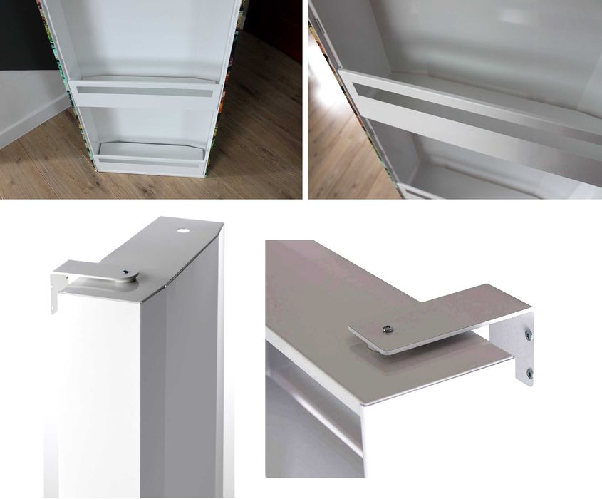 Szafka obrotowa Wisząca Metalowa Pokój Kuchnia Łazienka Cegły, 145 cm