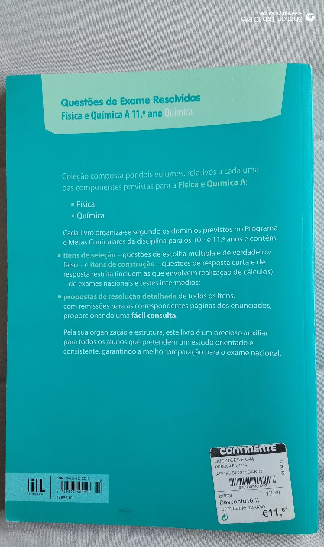 Livro Questões de Exames resolvidas Química A 11 ano