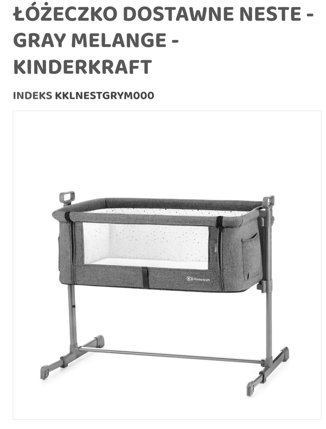 Łóżeczko Kinderkraft Neste, dostawne