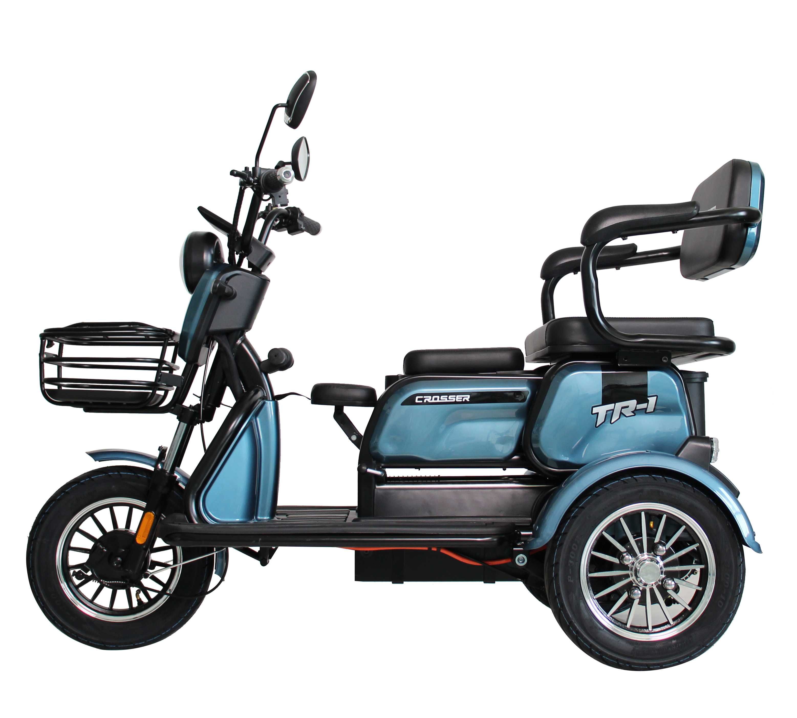 Триколісний електроскутер Crosser TR-1 PR0 (100W, 72V, 20Ah)