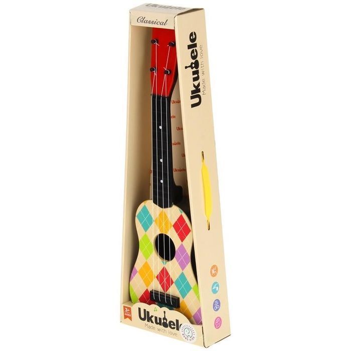 Ukulele Gitara Instrument dla Dzieci - w kratkę