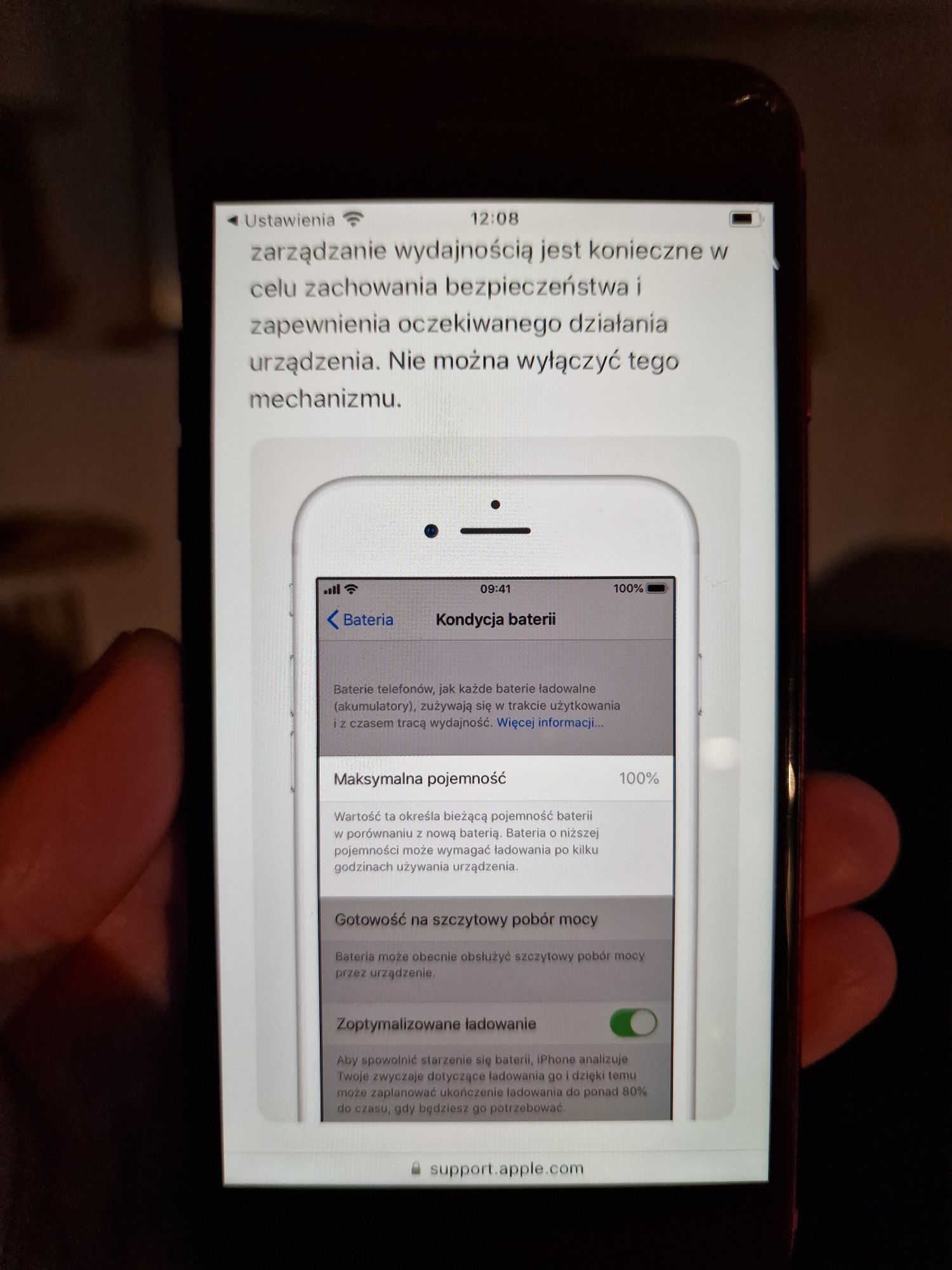 Używany iPhone 8, 256 GB, kolor czerwony .