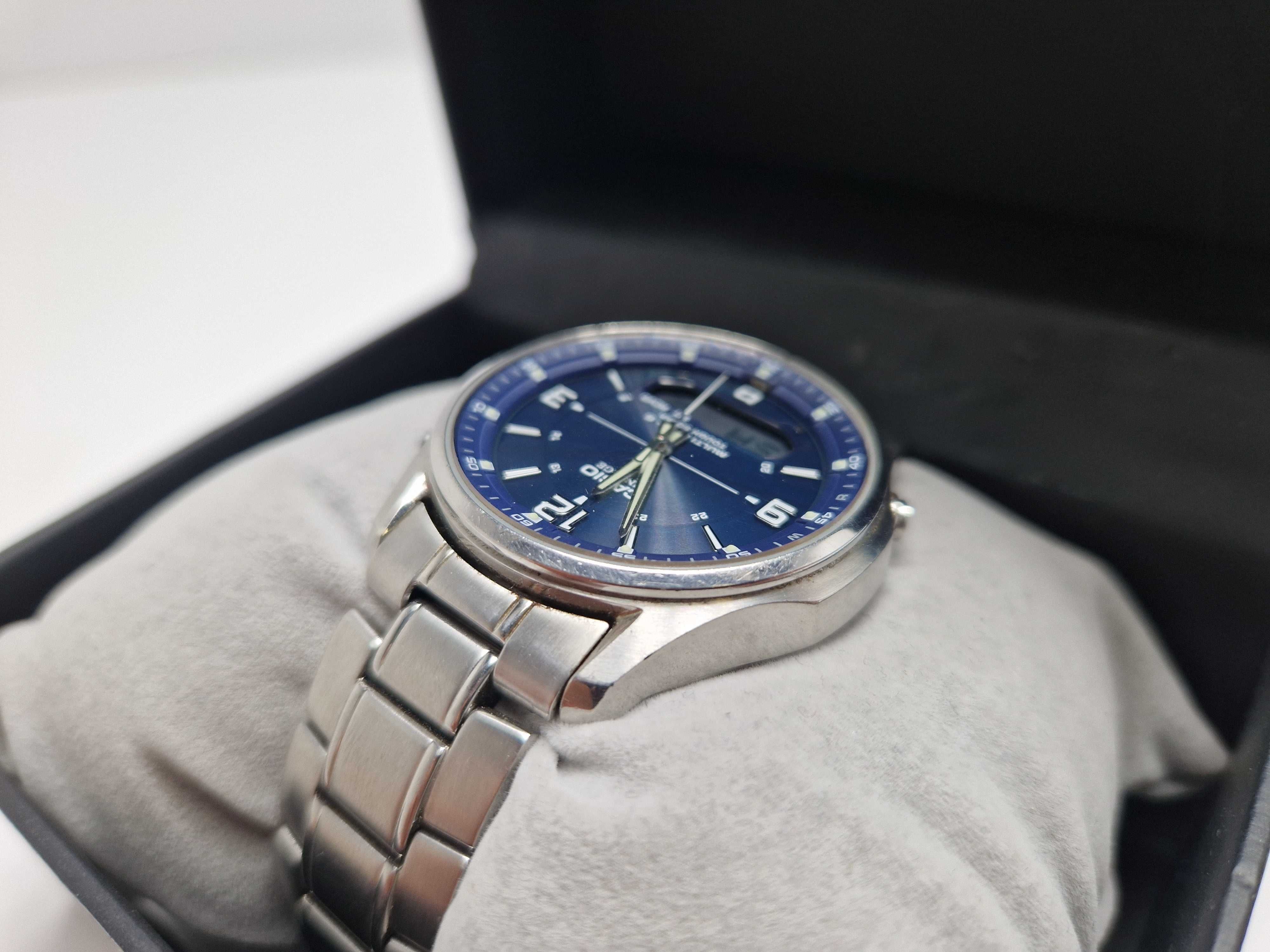 Zegarek męski na Bransolecie Casio LCW-M100DSE szafir wave ceptor