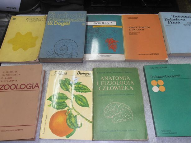Książki z biologii, botaniki, zoologii i inne