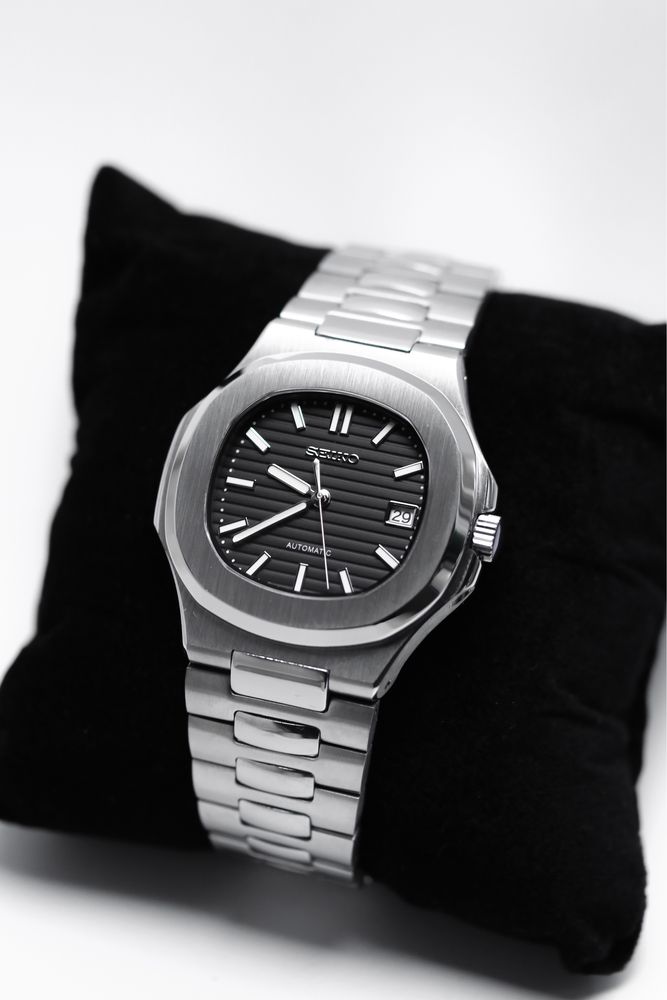 Zegarek Custom Seiko Mod Nautilus Black