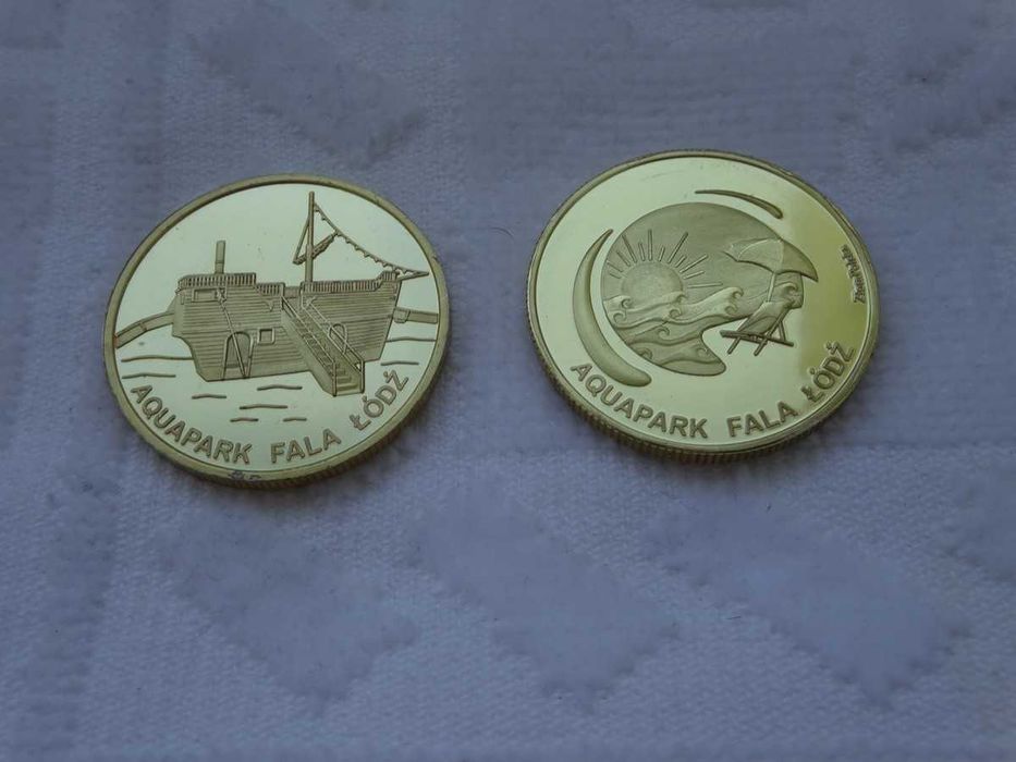ZŁOTA POLSKA_ Aquapark Fala Łódź medal _NOWY