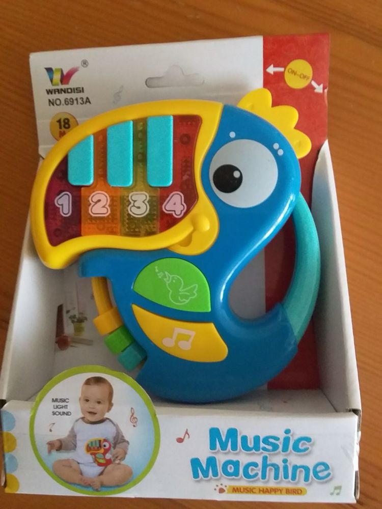 Піаніно папуга 14 СМ. 6913А музикальна іграшка, музыкальная игрушка