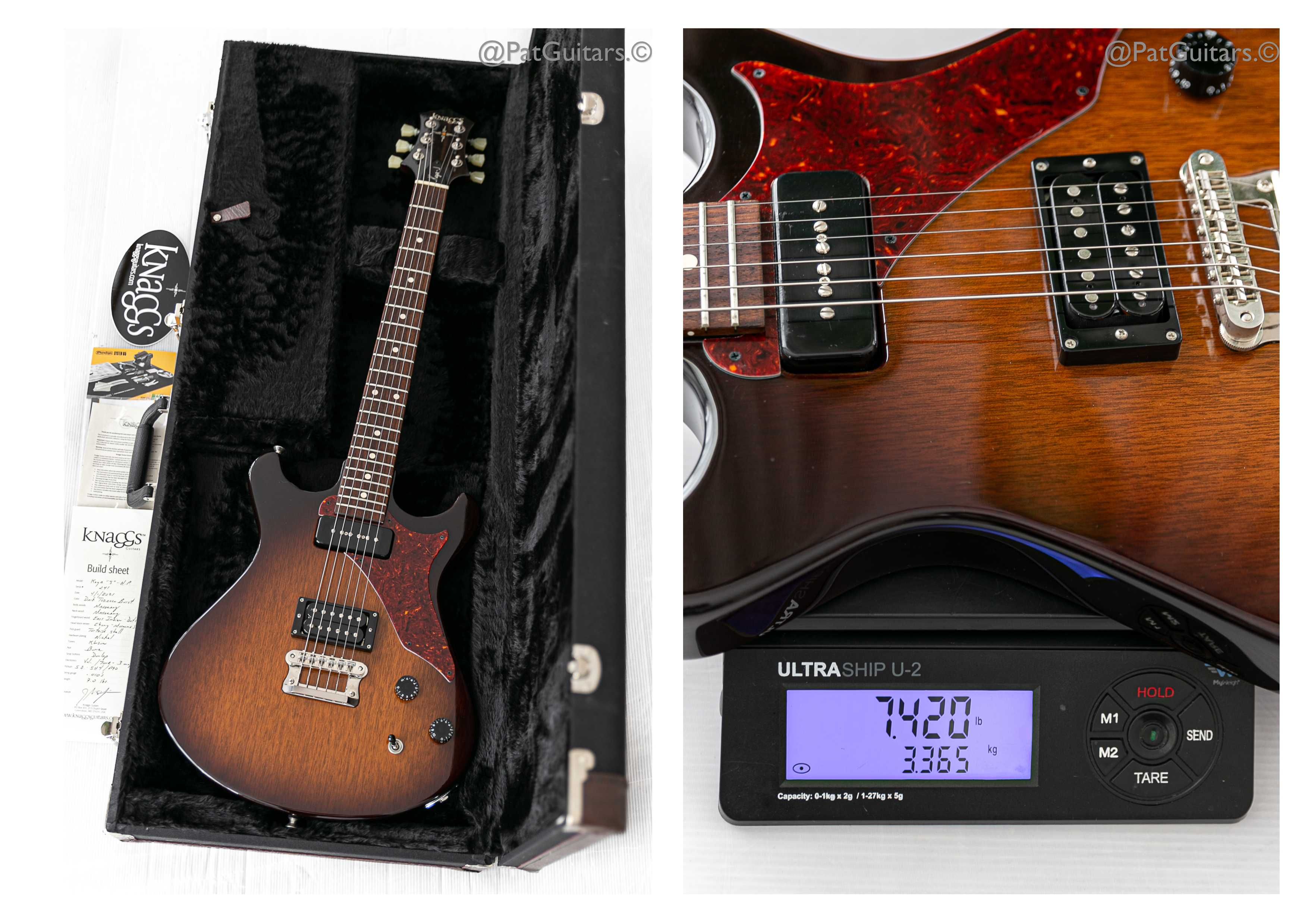 2021 Knaggs Keya J HP in Tobacco Burst 7.4lbs