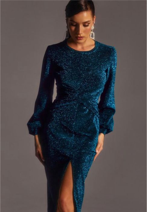 Вечірнє люрексове плаття Gepur з драпіруванням, xs