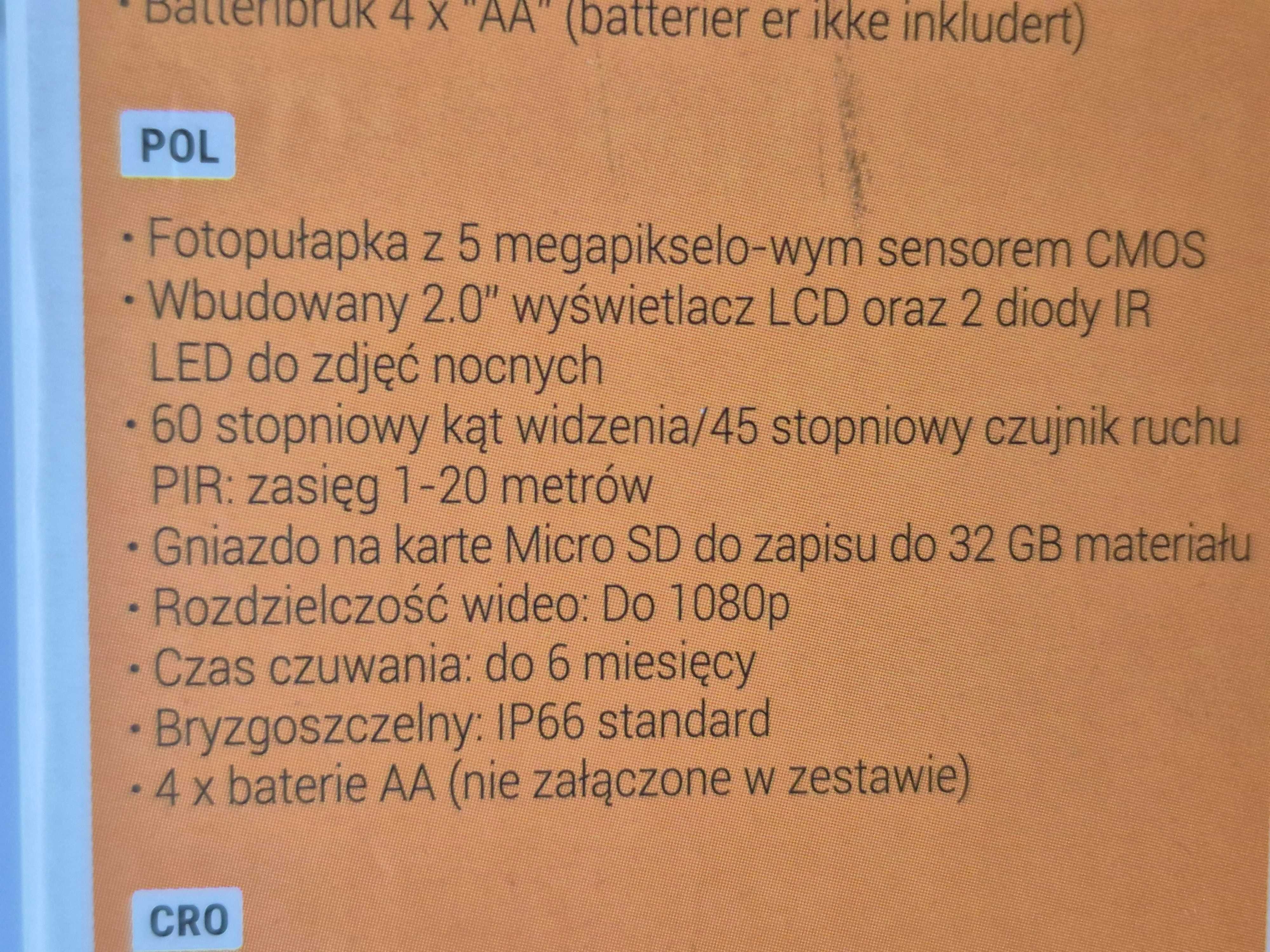 Denver WCS-5020 – Cyfrowa kamera dzikiej przyrody / fotopułapka