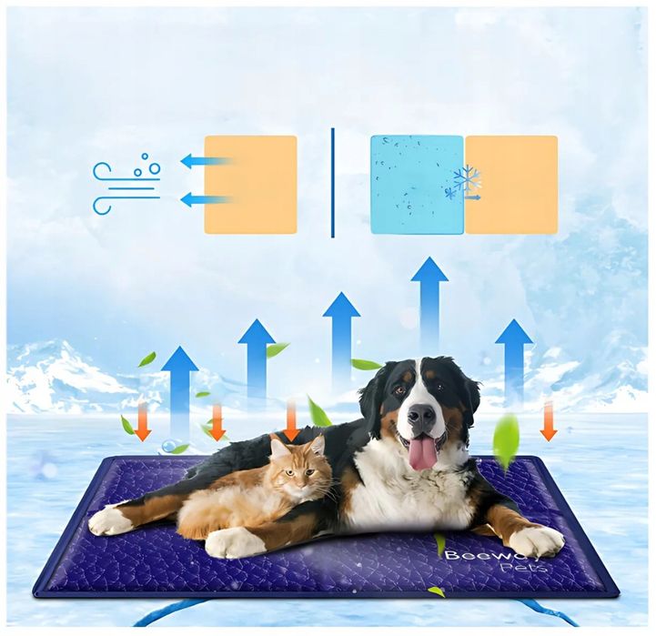 Mata Chłodząca Dla Psów Kotów 65x48cm Podkładka Żelowa