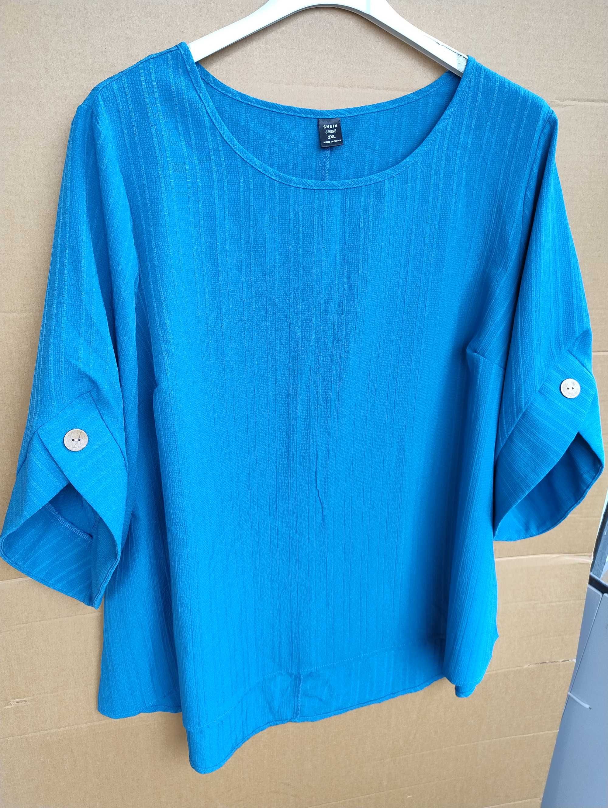 SUPER CENA Bluzka Shein Curve 2XL-3XL, bluzka C&A r. L w kwiatki