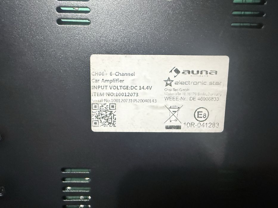 Автопідсилювач Auna Dark Star 6000 Чорний