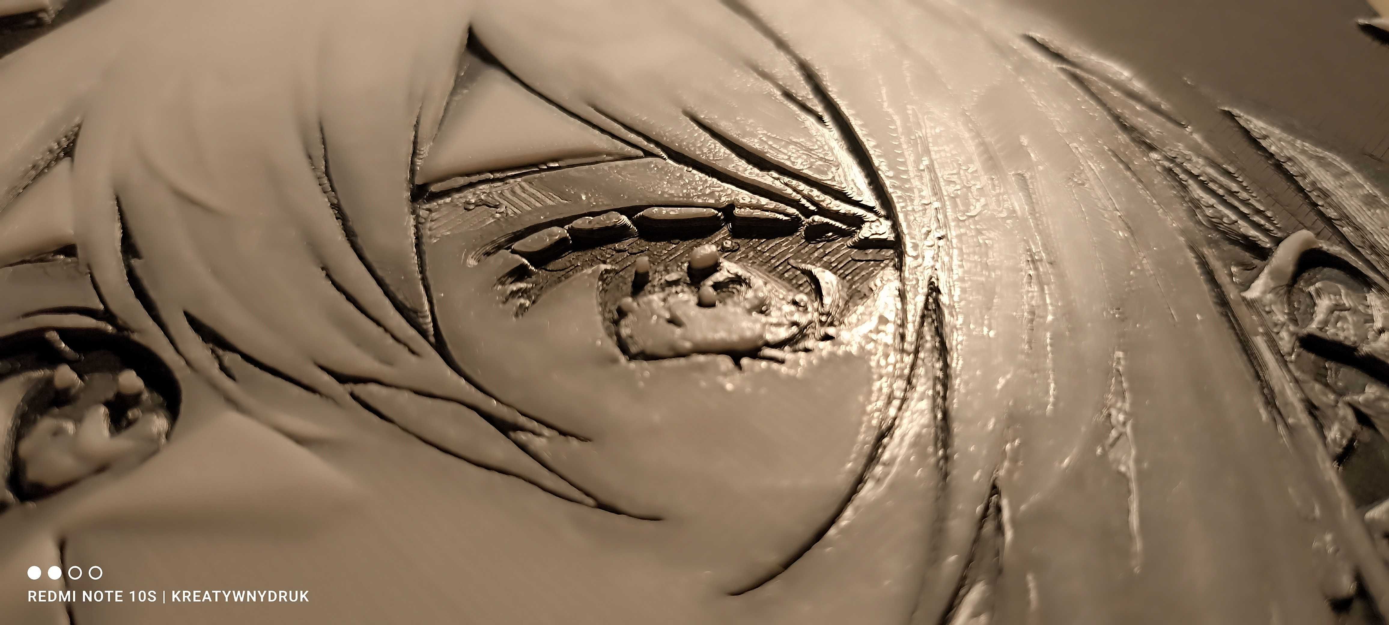 Obraz 3D: Portret anime manga kreskówka ozdoba obrazek