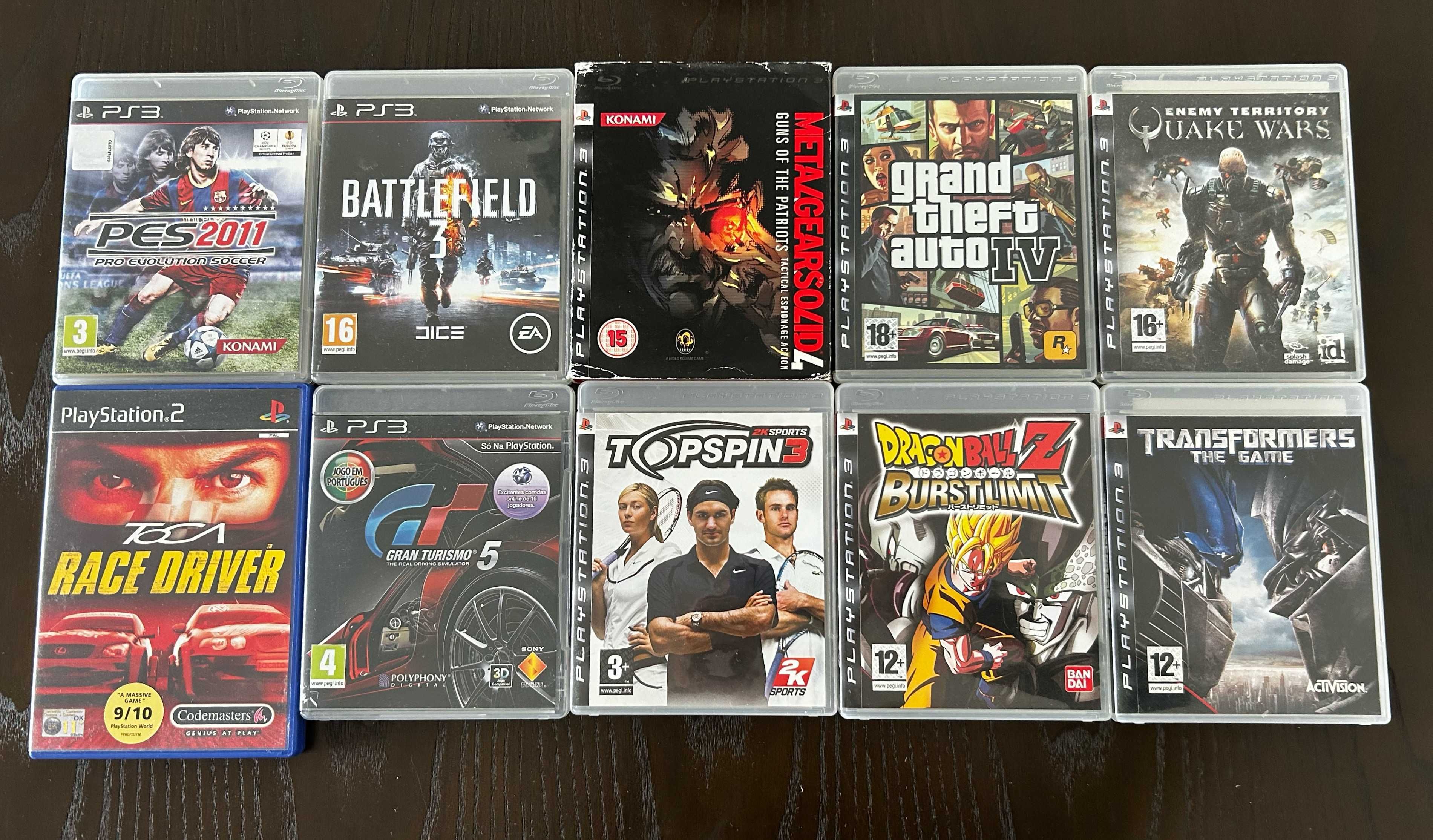 Vários Jogos PlayStation 2 e 3