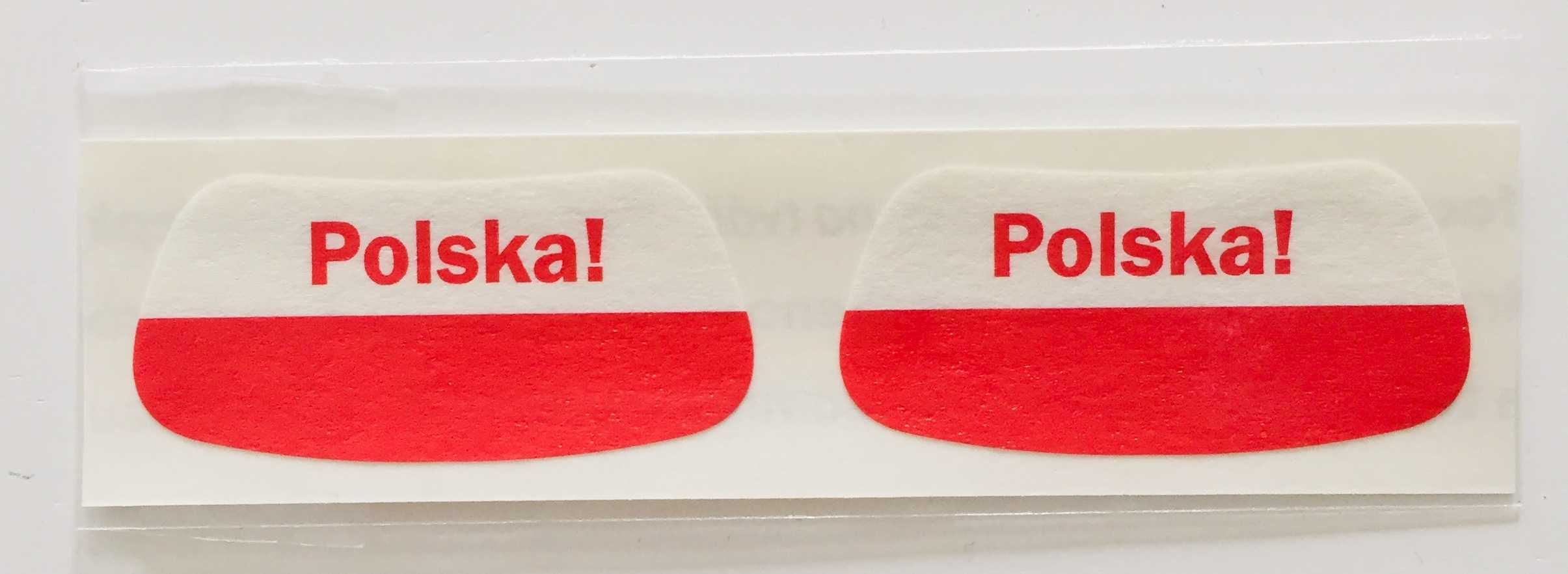 Naklejki na ciało i twarz Polska flaga biało-czerwona x20 par