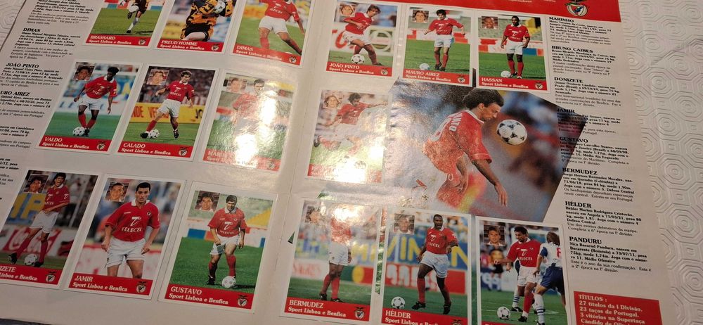 Caderneta de cromos futebol ano 96/97 Excelente