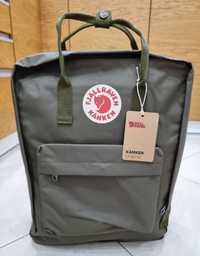 Nowy plecak Fjallraven Kanken Classic 45x35x11 cm 20 L militarny