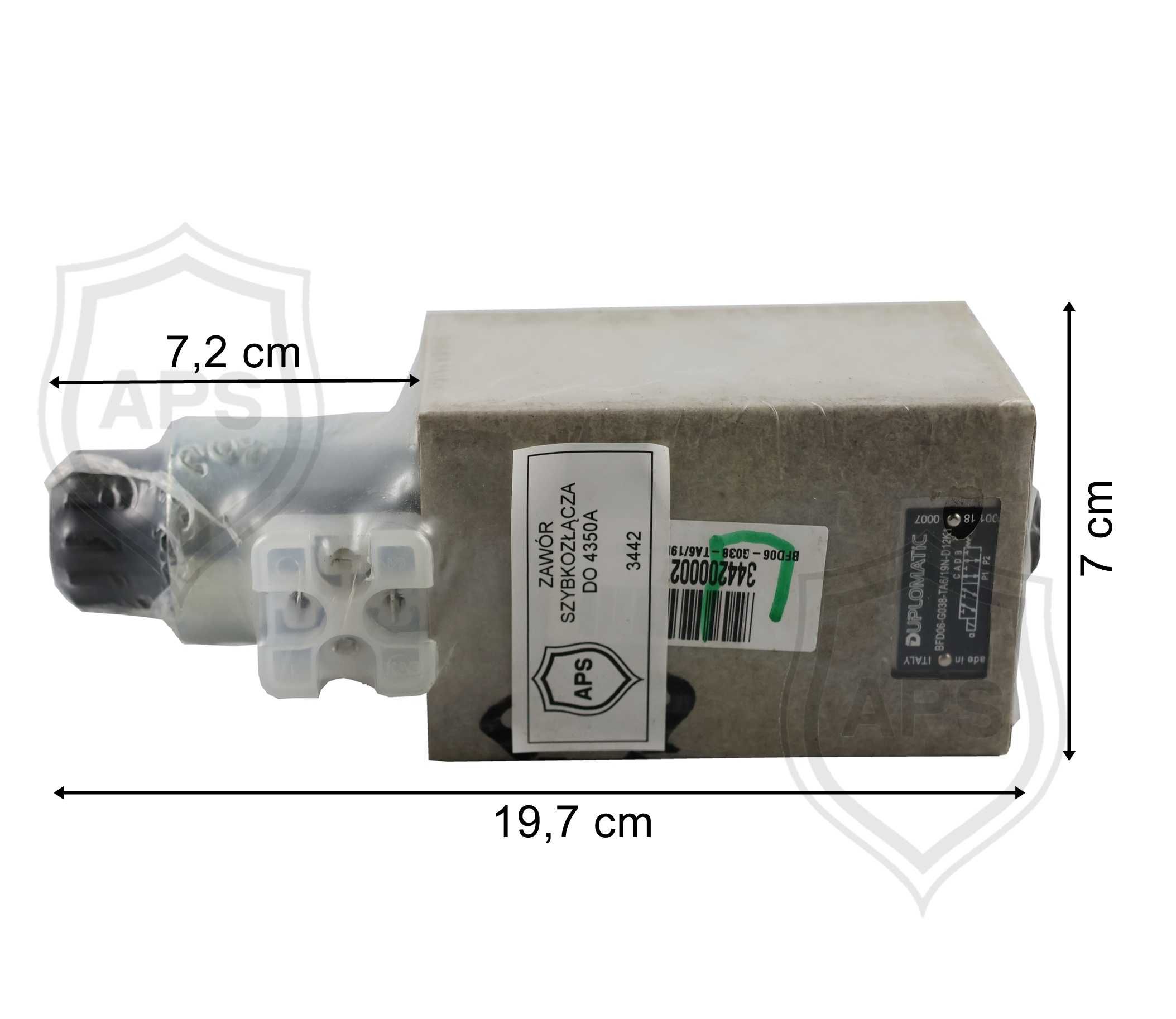 Zawór szybkozłącza rozdzielacz hydrauliczny 12V BFD06-G038-TA6/19 3442