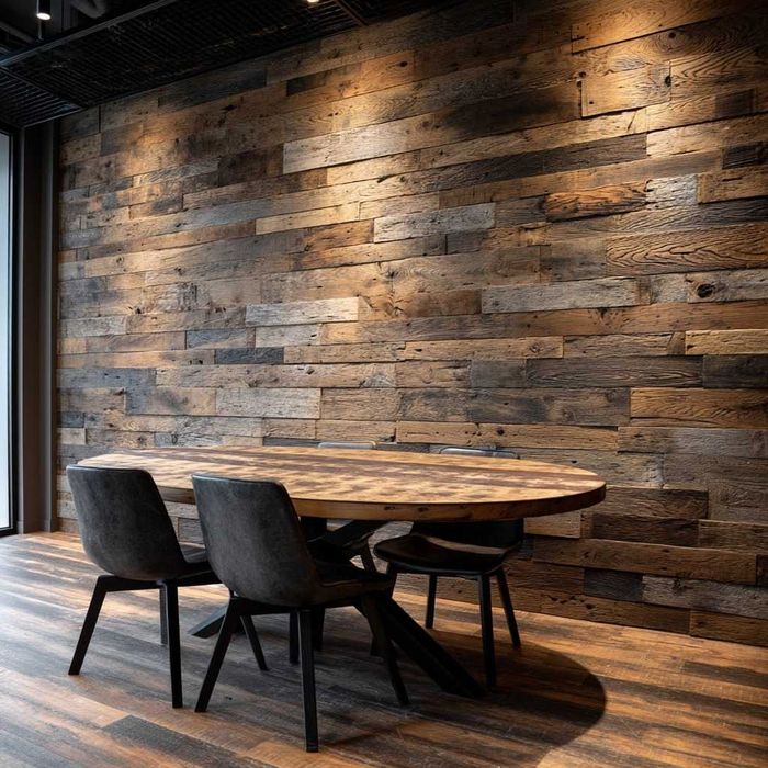 Panel ścienny drewniany z Dębu 5mm. Panele na Ścianę Rustykalne.