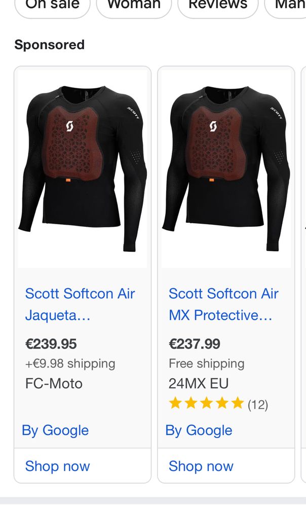Colete protecçao mota bicicleta snowboard SCOTT Softcon Air D3O