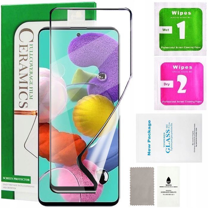 Szkło Hartowane Ceramiczne 9D Samsung Galaxy A51 / A51 5G Z Ramką