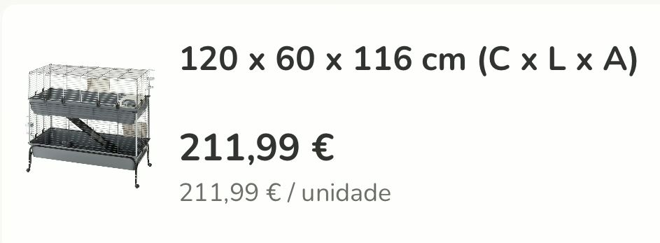 Vendo gaiola de 2 pisos