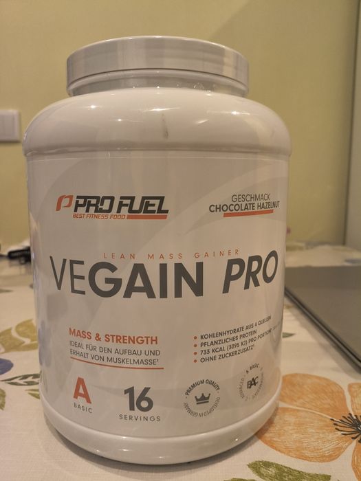 Vegain Pro, mistura de proteínas veganas – chocolate e avelã
Contém: